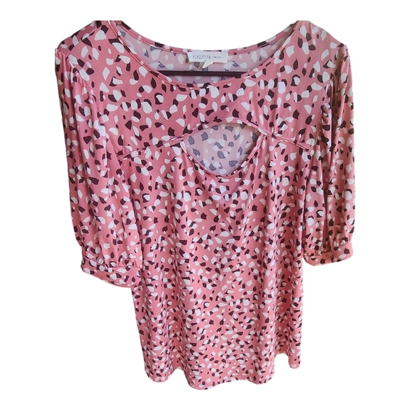 Perseption Concepts  Pink 3/4 Blouse Size L - Picture 1 of 5